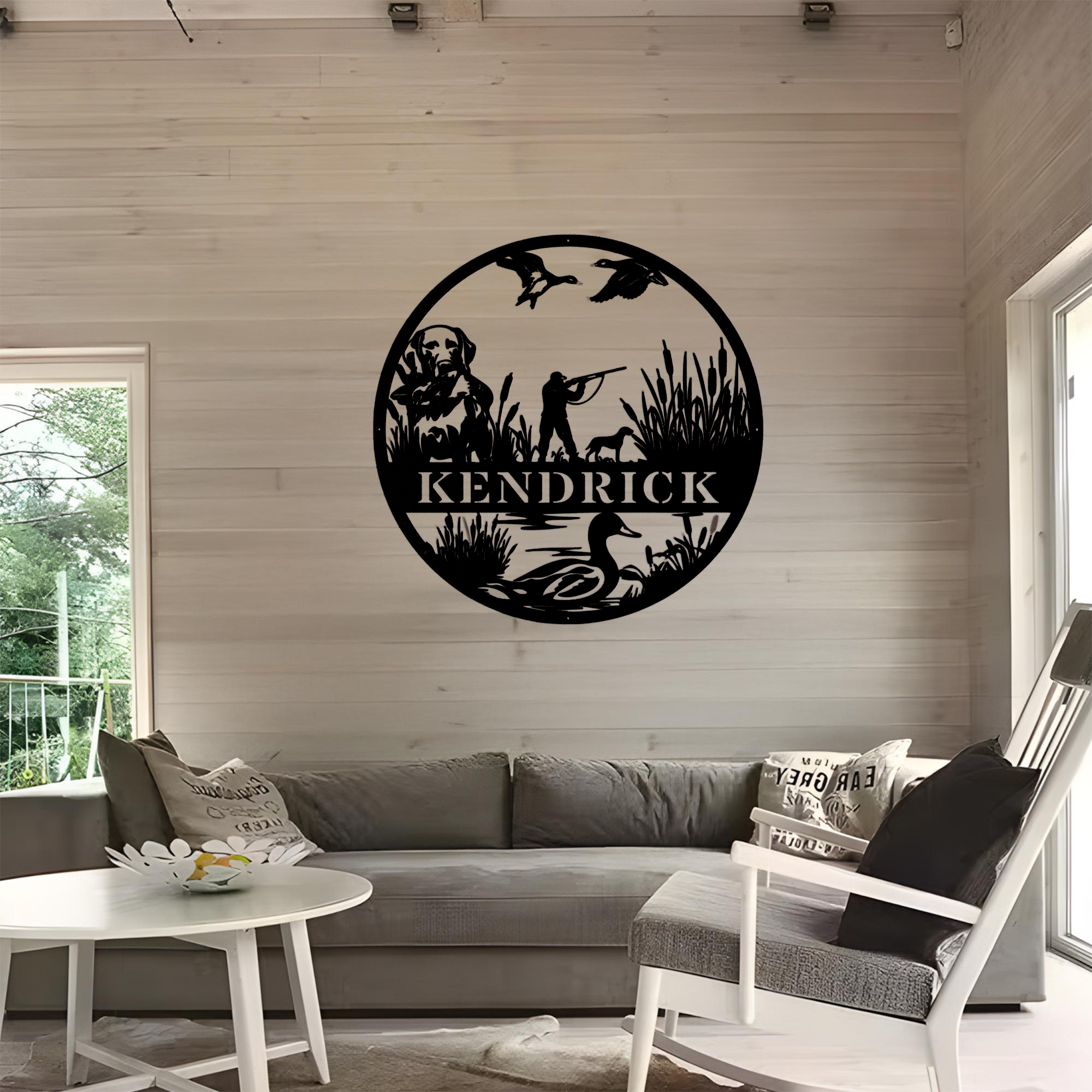Outdoor Hunting Dog Names - Custom Duck Hunting Metal Wall Art,