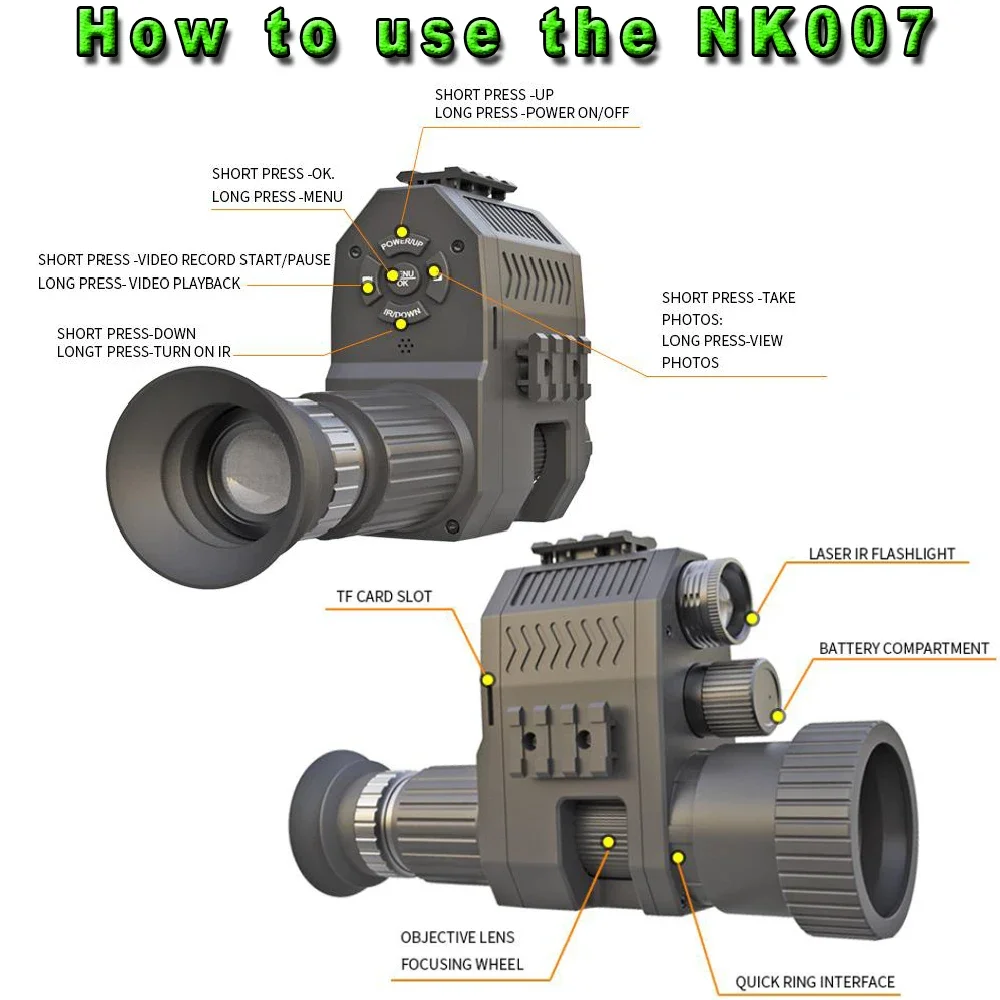 Megaorei NK007plus 200-400M Mo - Outdoor Hunting Digital Night Vision recension och pris