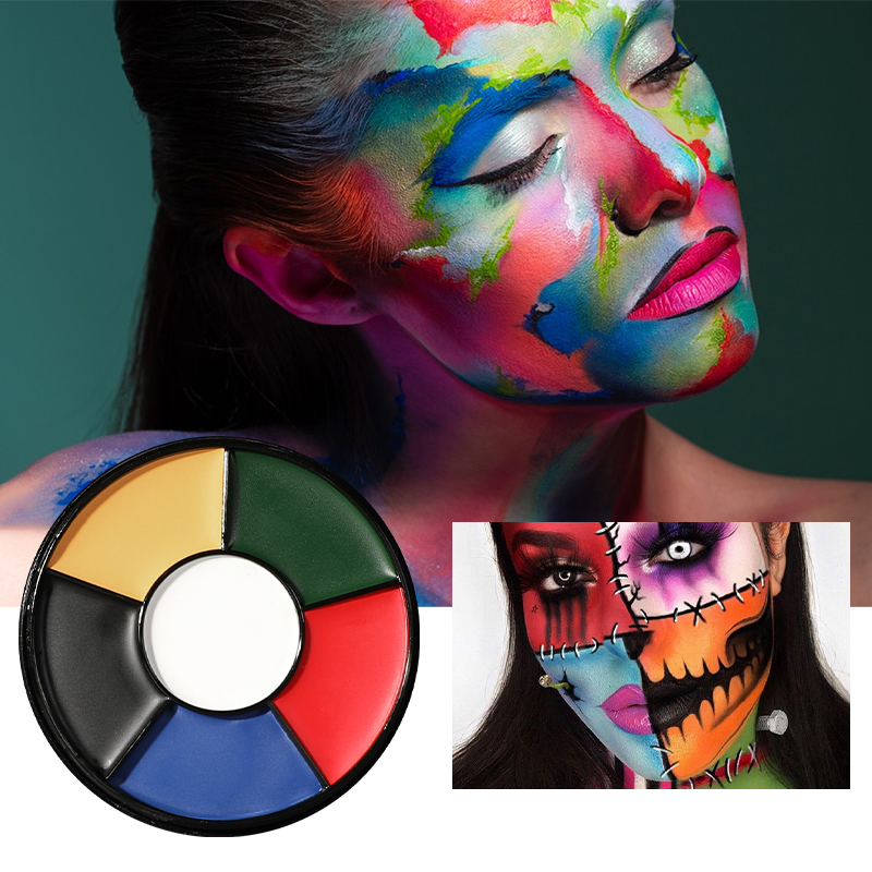 6 Color Oil Face Paint Palette - Camo Face Paint recension och pris