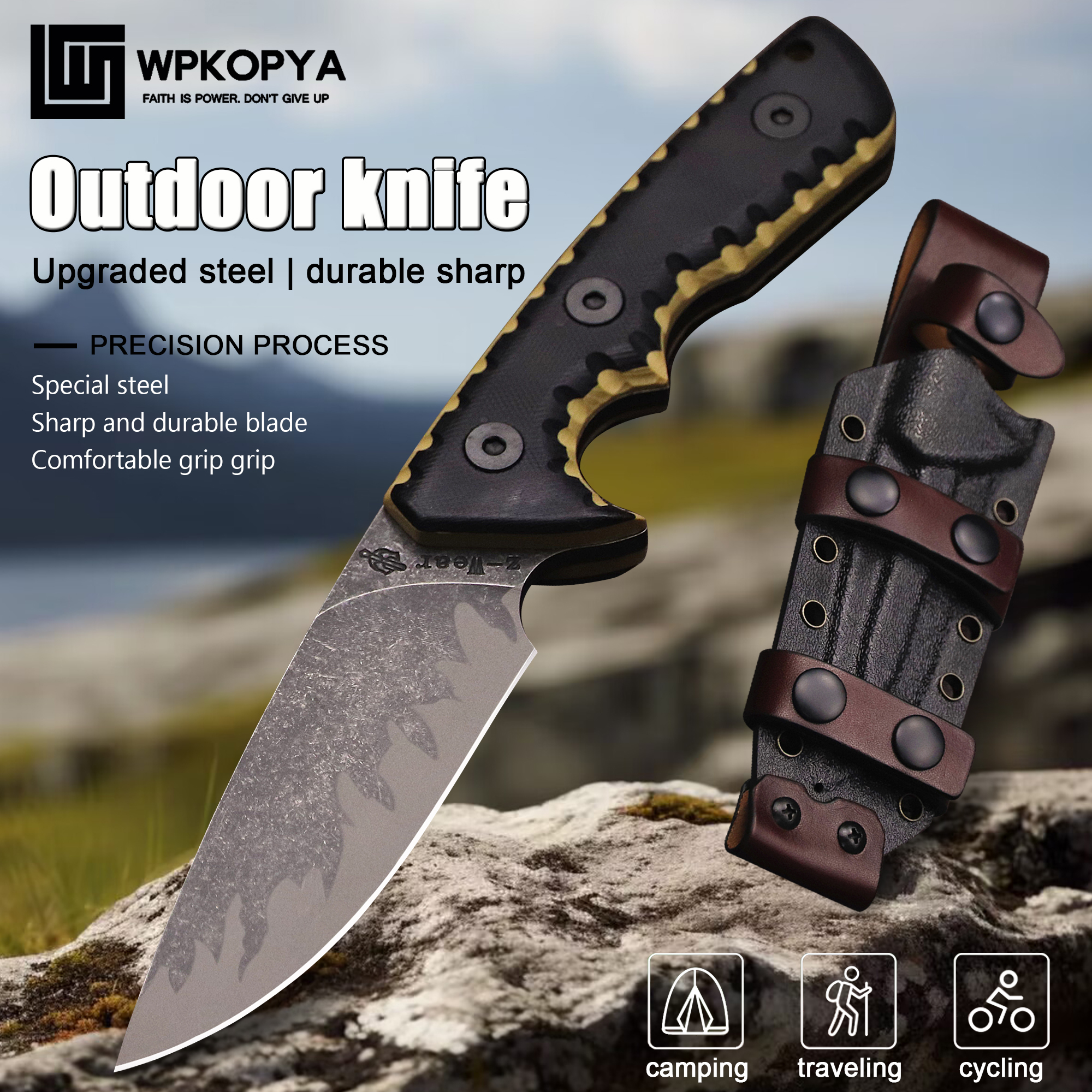 M-L (USA) DC53 Stone Washed Fu - Hunting Outdoor Edge Knives recension och pris