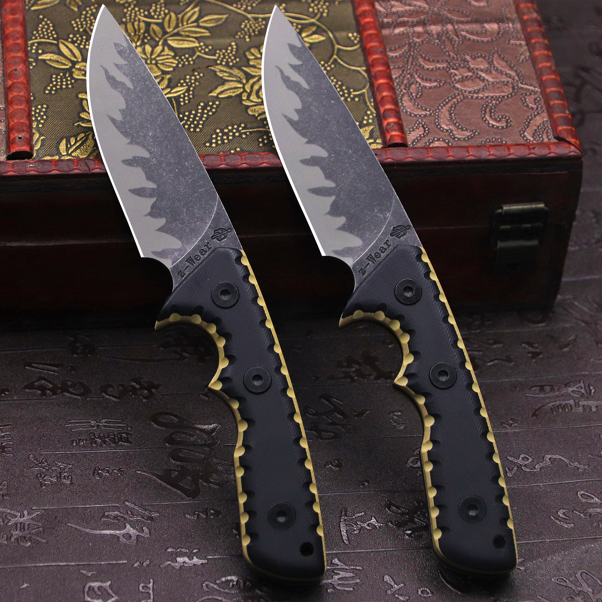 M-L (USA) DC53 Stone Washed Fu - Hunting Outdoor Edge Knives recension och pris