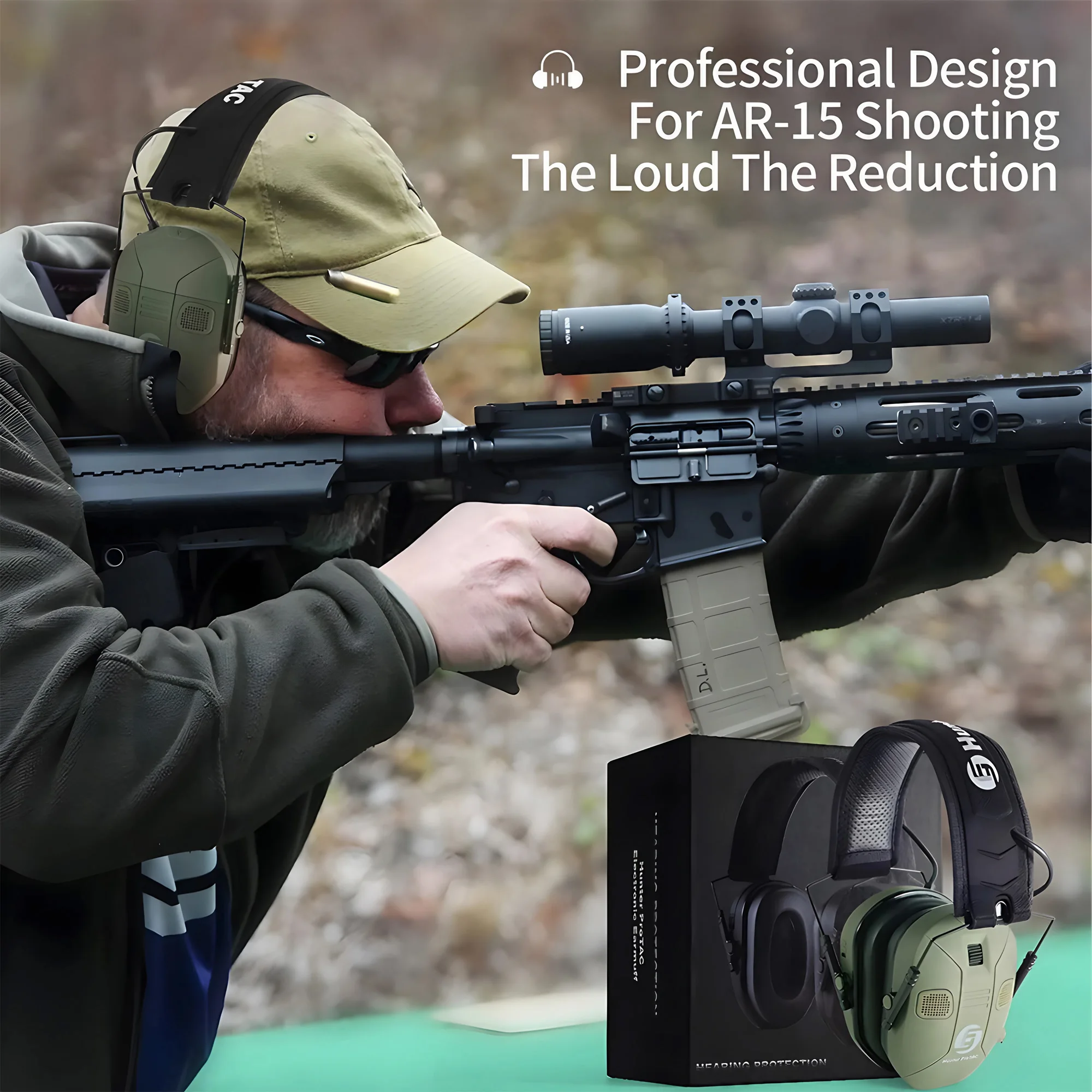 Foldable Tactical Hearing Prot - Shooting Ear Muff recension och pris