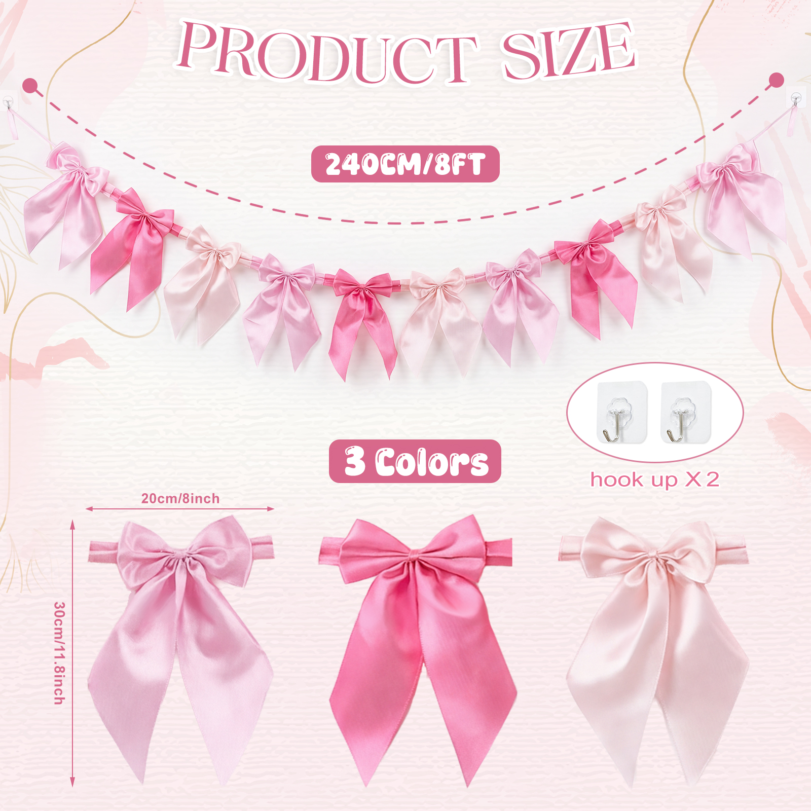 8FT 1 String of 10 Pcs Pink Bo - Bow Stringer Tool recension och pris