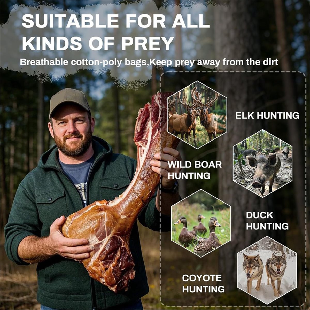 Game Bags Hunting Meat Bags, 5 - Game Bag Meat Hunting recension och pris