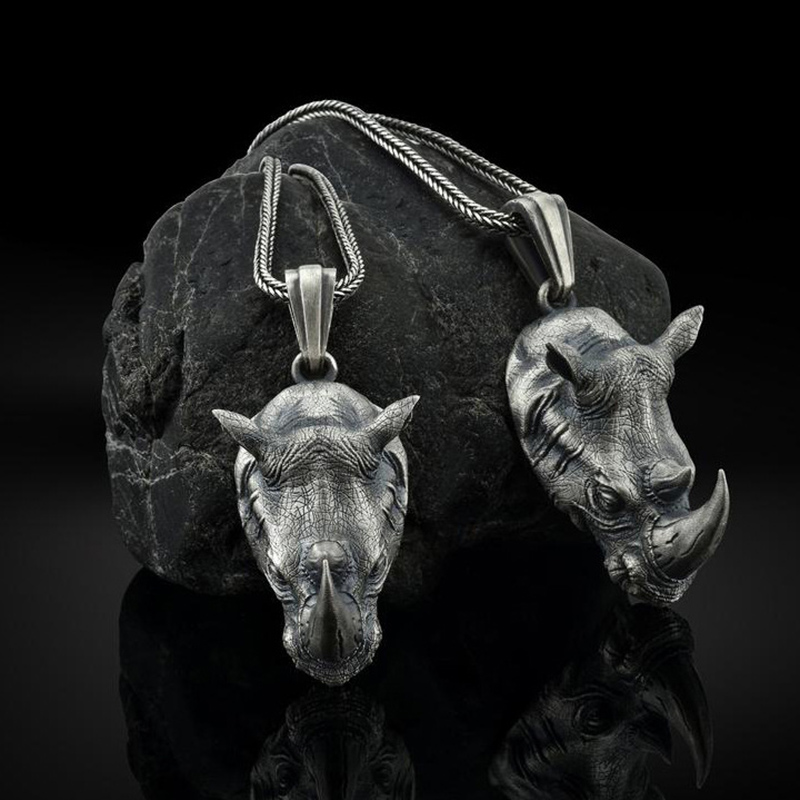 1Pcs Pure Tin Rhino Head Penda - Wildman Hunting & Outdoor Reviews recension och pris