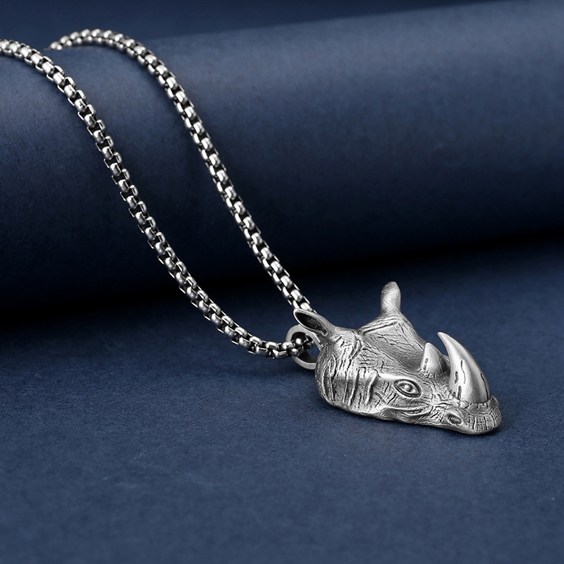 1Pcs Pure Tin Rhino Head Penda - Wildman Hunting & Outdoor Reviews recension och pris